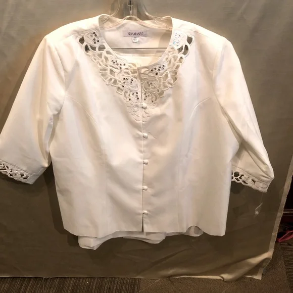 Roaman's | Dresses | Winter White Suit Plus Size | Poshmark